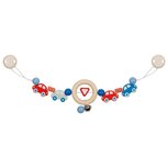 Kinderwagenketting Autootjes - Rood Wit Blauw | Goki