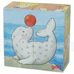 4-delige blokpuzzel - Jonge dieren | Goki