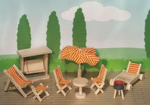Goki - Houten poppenhuis tuinmeubels