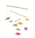 Goki - Houten mobiel met vlindertjes