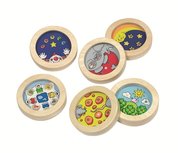 Cause - Set van 6 ronde behendigheidsspelletjes van hout