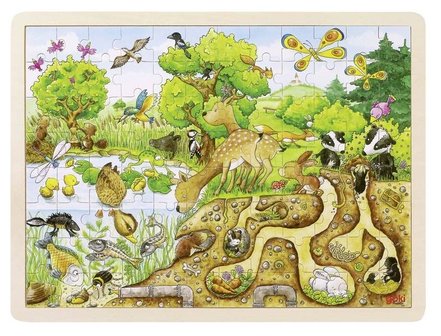 57582 - Houten inlegpuzzel - Beleef de natuur