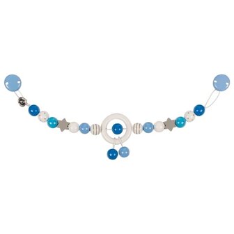 Kinderwagenketting - Blauw - Grijs - Wit | Heimess