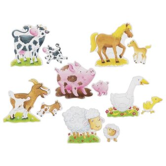 Set Puzzels Boerderijdieren (karton) | Goki