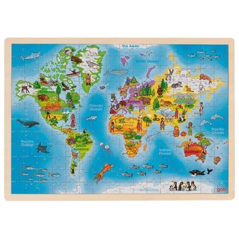 Inlegpuzzel Wereld | Goki