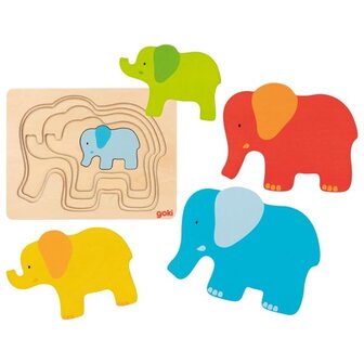 Lagenpuzzel Olifant | Goki