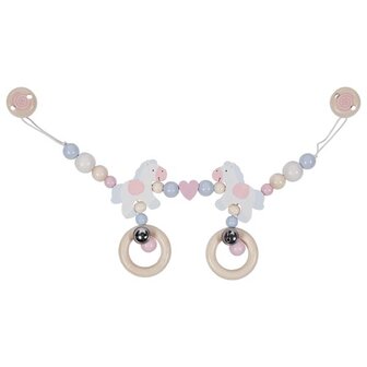 Kinderwagenketting - Roze Paardjes | Goki