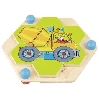 Hexagon Puzzel - Bouwplaats | Goki