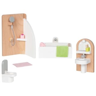 Houten Poppenhuis Meubels Badkamer - Wit | Goki