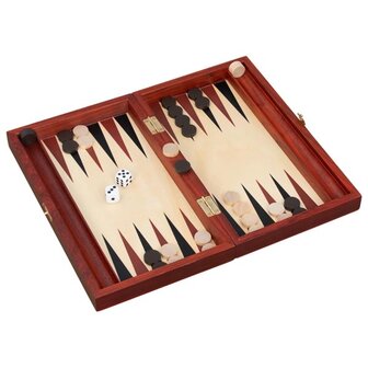 Backgammon Hout Opklapbaar | Goki