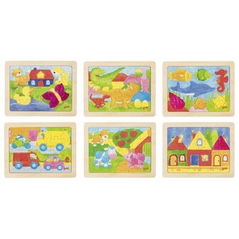 Set van 6 inlegpuzzeltjes - 1000 Colours | Goki