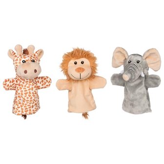 Set van 3 handpoppen - Wilde Dieren