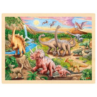 Inlegpuzzel Groot - Dinosaurussen | Goki