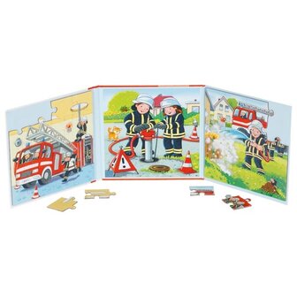 Magnetisch Puzzelboek - Brandweer | Goki