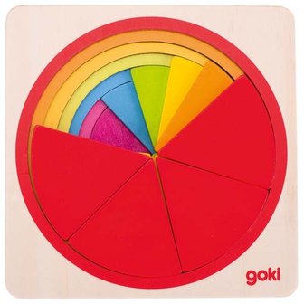 Lagenpuzzel - Regenboog-cirkel | Goki