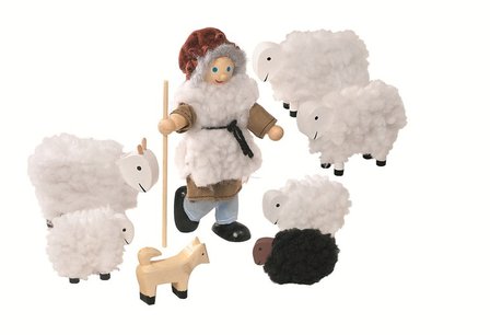 Goki - Herder met zijn schapen en hond