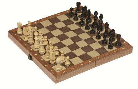 Goki - Opklapbaar schaakspel - Bruin