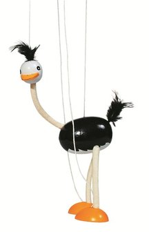 Goki - Houten marionet &#039;Struisvogel&#039;