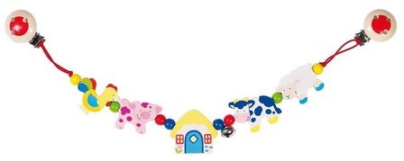 Heimess - Kinderwagenketting met clips - Boerderij