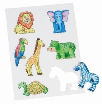 Magneetkaart met 7 wilde dieren