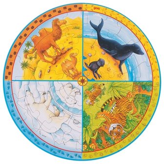 Puzzel Rond - Dieren | Goki