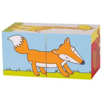 Blokpuzzel 2 blokken - Dieren | Goki