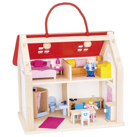 Poppenhuis met accessoires | Goki