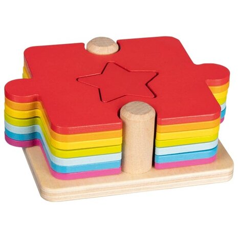 Puzzel- en stapelspel - Regenboog | Goki