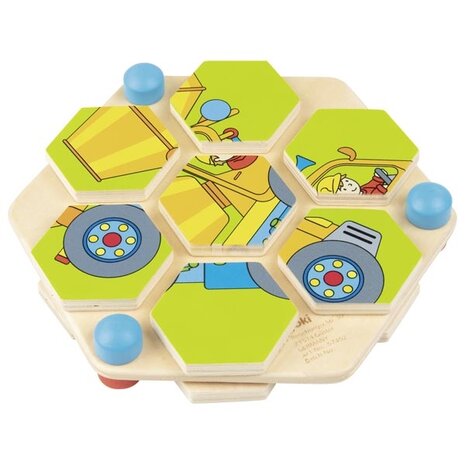 Hexagon Puzzel - Bouwplaats | Goki