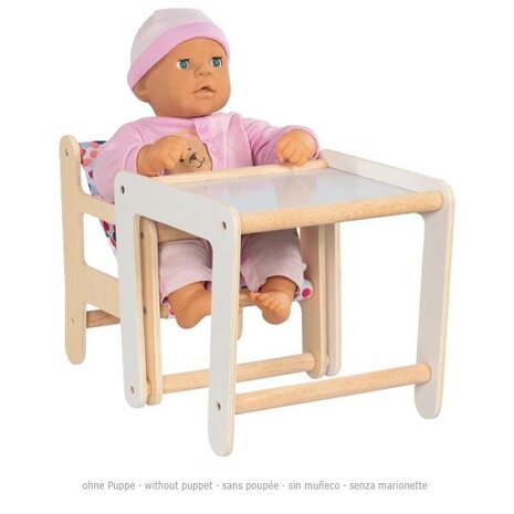 Poppenstoel en tafel - 2 in 1 | Goki