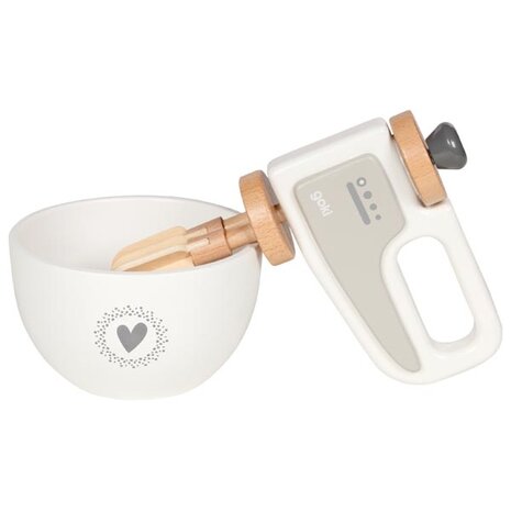 Handmixer met kom - Grijs | Goki