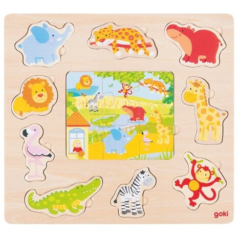 Puzzel Zoo - 15 stukjes | Goki