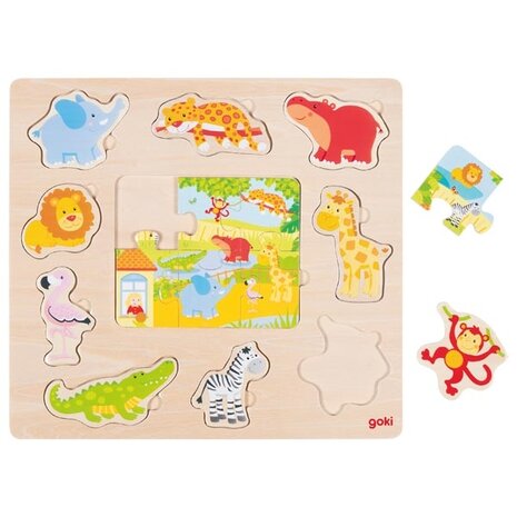 Puzzel Zoo - 15 stukjes | Goki