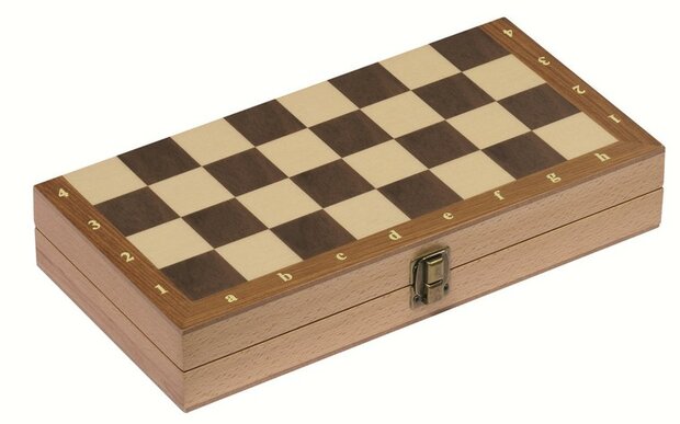 Goki - Opklapbaar schaakspel - Bruin