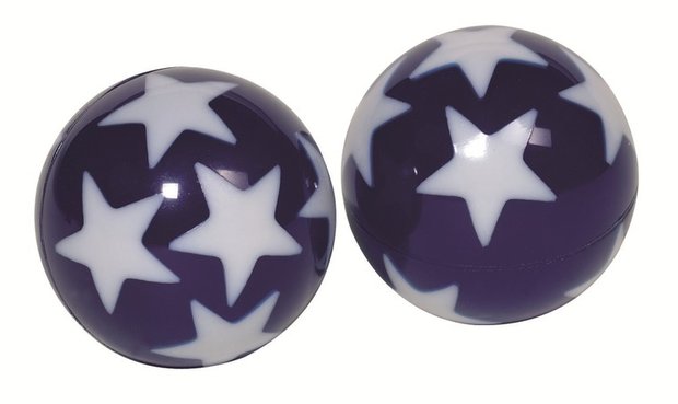 Stuiterbal 45mm - Blauw met sterren