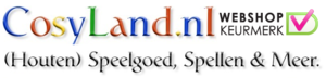 Logo COSYLAND, Houten speelgoed, - spellen en meer!