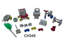 Charl's Toys - Houten poppenhuis accessoires - Tuin en Speelgoed 14-delig Charl's Toys - Houten poppenhuis accessoires - Tuin en Speelgoed 14-delig